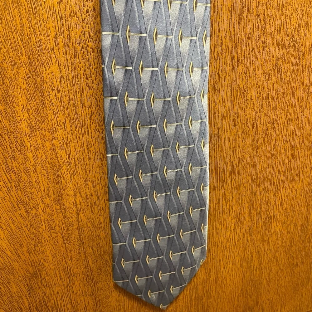 Umberto Bossi patterned blue tie